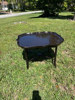 Black Lacquer Tray Top Coffee Table