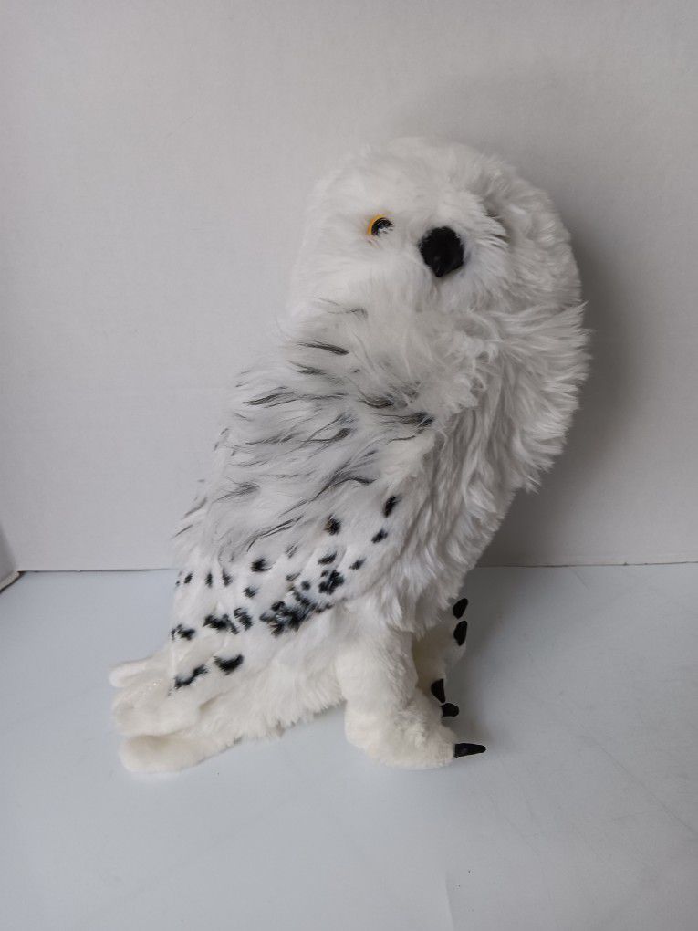 Harry Potter Owl Hedwig Large Plush White The Noble Collection 13” Tall Bird 