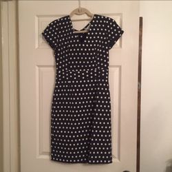 Banana Republic Navy Polka Dot Dress