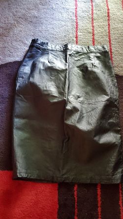 Vintage leather high-waisted skirt