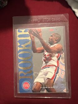 ROOKIE Grant Hill NBA Hoops Card Detroit Pistons