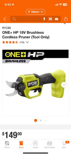 RYOBI Brushless 18V Pruning Shear