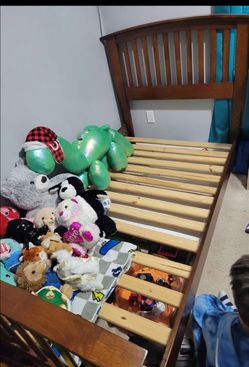 Twin size bed frame and mattress