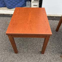 Wooden Rectangular Side Table  19 1/2” wide 23 3/4” long  20 1/2” tall 