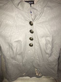 leather jacket. BEBE. Chaqueta de piel. Chaqueta de cuero. Mini jacket