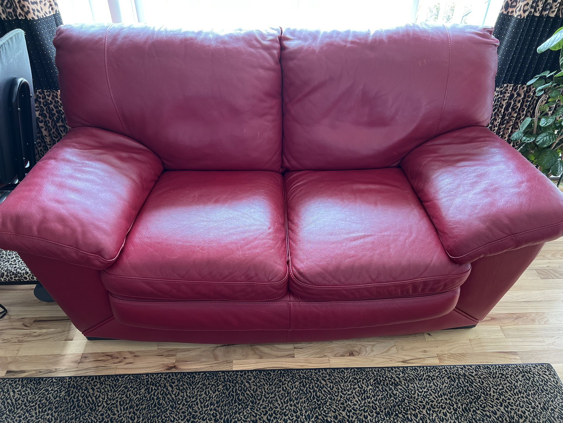 100% Leather Couch Set