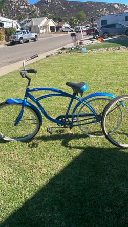 Blue Beach Cruiser Bicycle