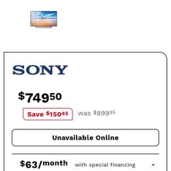 Sony 55" Smart 4k HD Tv