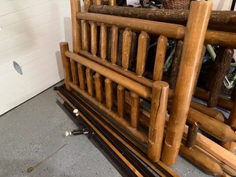 Queen Size Log Bedframe