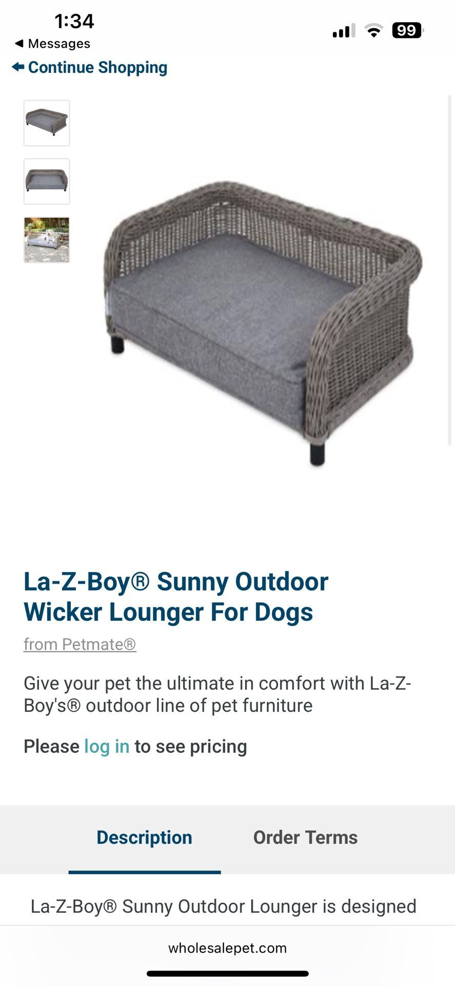 Lazy Boy Dog Lounger Bed - New