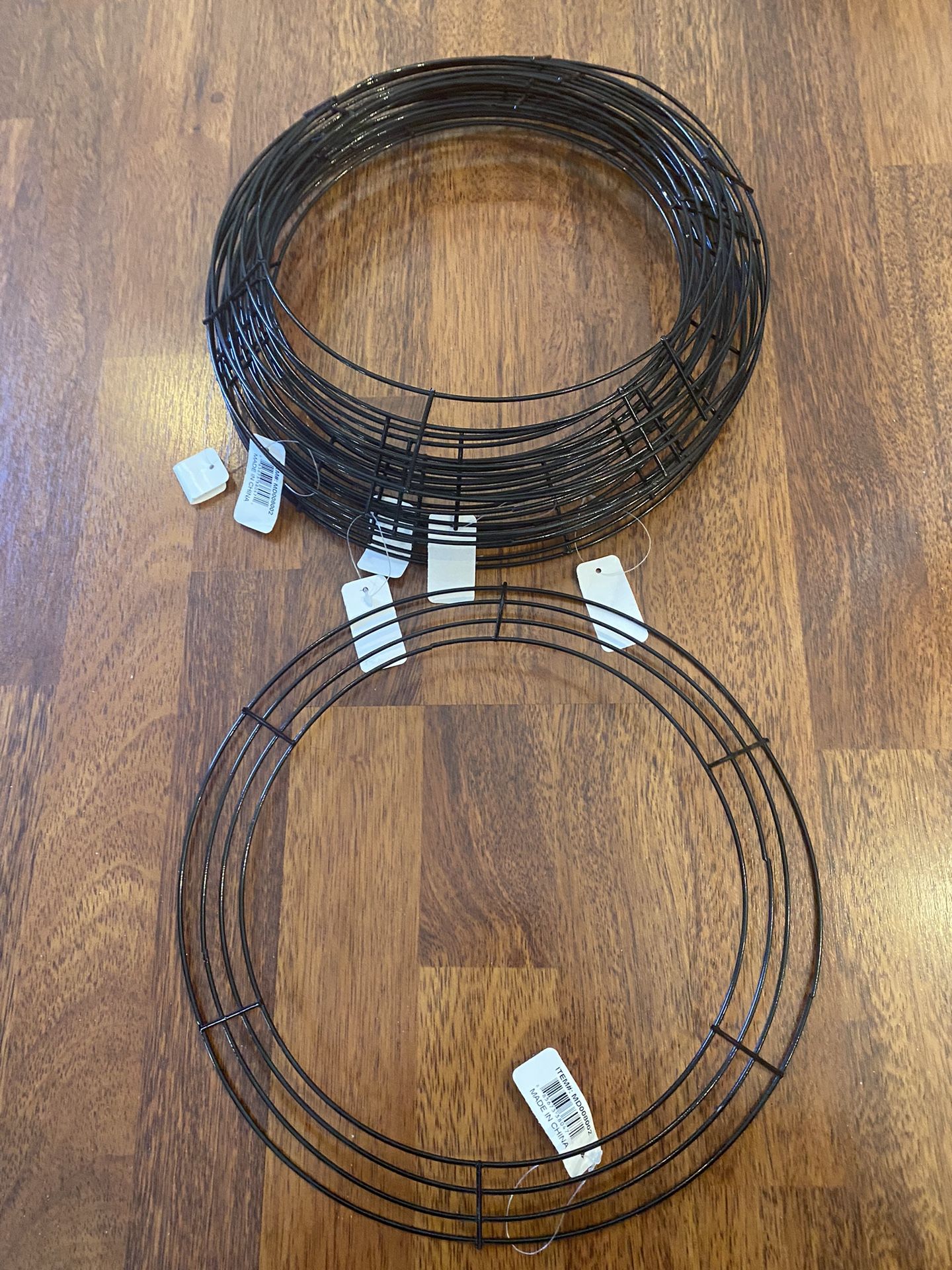 Set Of EIGHT (8) New 12-inch Wire Wreath Form - 4 Wire Black
