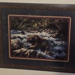 Vintage Home Interior Bear Picture 