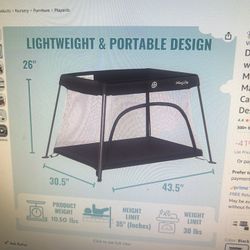 Dream On Me Travel Playard With Zipper Access Door 