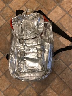 Silver spray ground backpack