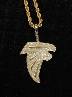 10k Gold Rope Chain with Falcon Pendant