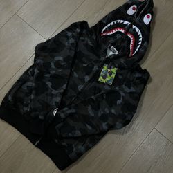 Bape Black Shark Camo Jacket Sizes (small - Xlarge)