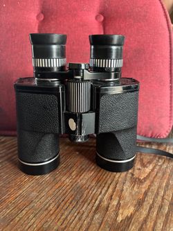 Vintage Black Binoculars with Textured Grip