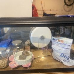 40 GALLON TANK WITH HAMSTER ACCESSORIES 