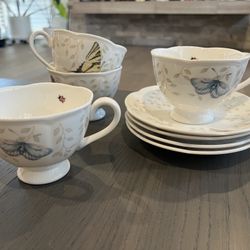 Lenox Butterfly Meadow Tea Cup And Saucer