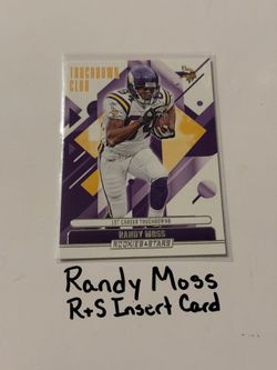 Randy Moss Minnesota Vikings Hall of Fame WR Rookies & Stars Short Print Insert Card.