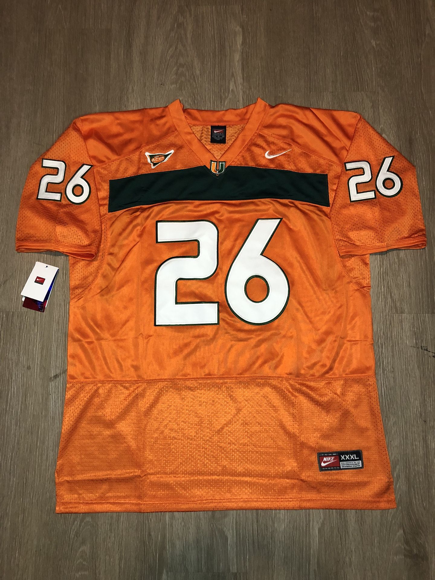 NWT Nike Sean Taylor #26 NCAA Miami Hurricanes College Stitched Jersey Men’s 3XL