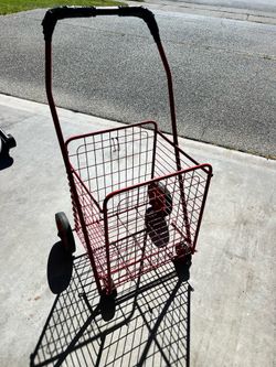 Metal folding utility cart