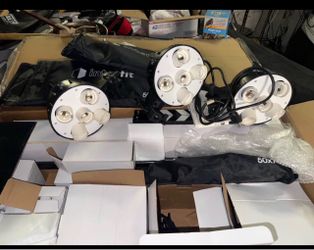 Interfit F5 Three-Head Fluorescent Lighting Kit (6 Heads + Bulbs) OBO
