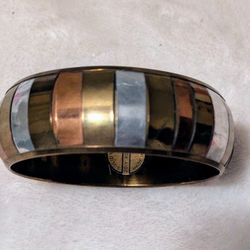 Bracelet Multicolored solid Brass Bangle Bracelet 2 3/4" Round Made In India 