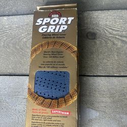 Vintage Original 500 Sport Grip Steering Wheel Cover by Superior Porotherm Blue