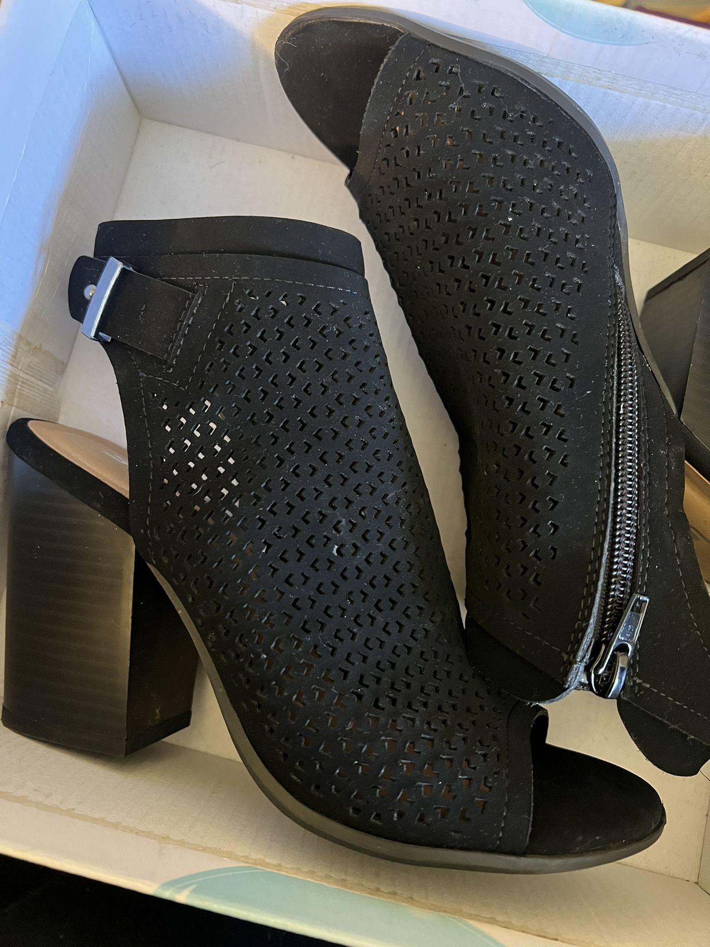 Womens Black Booties