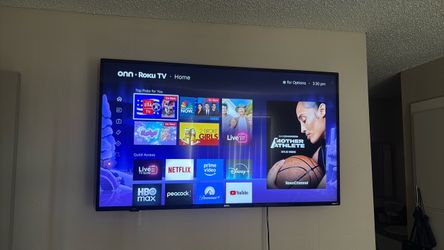 55inch onn Roku TV with remote and wall mount