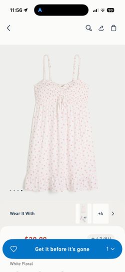 Hollister Smocked Bodice Mini Dress- New with tags