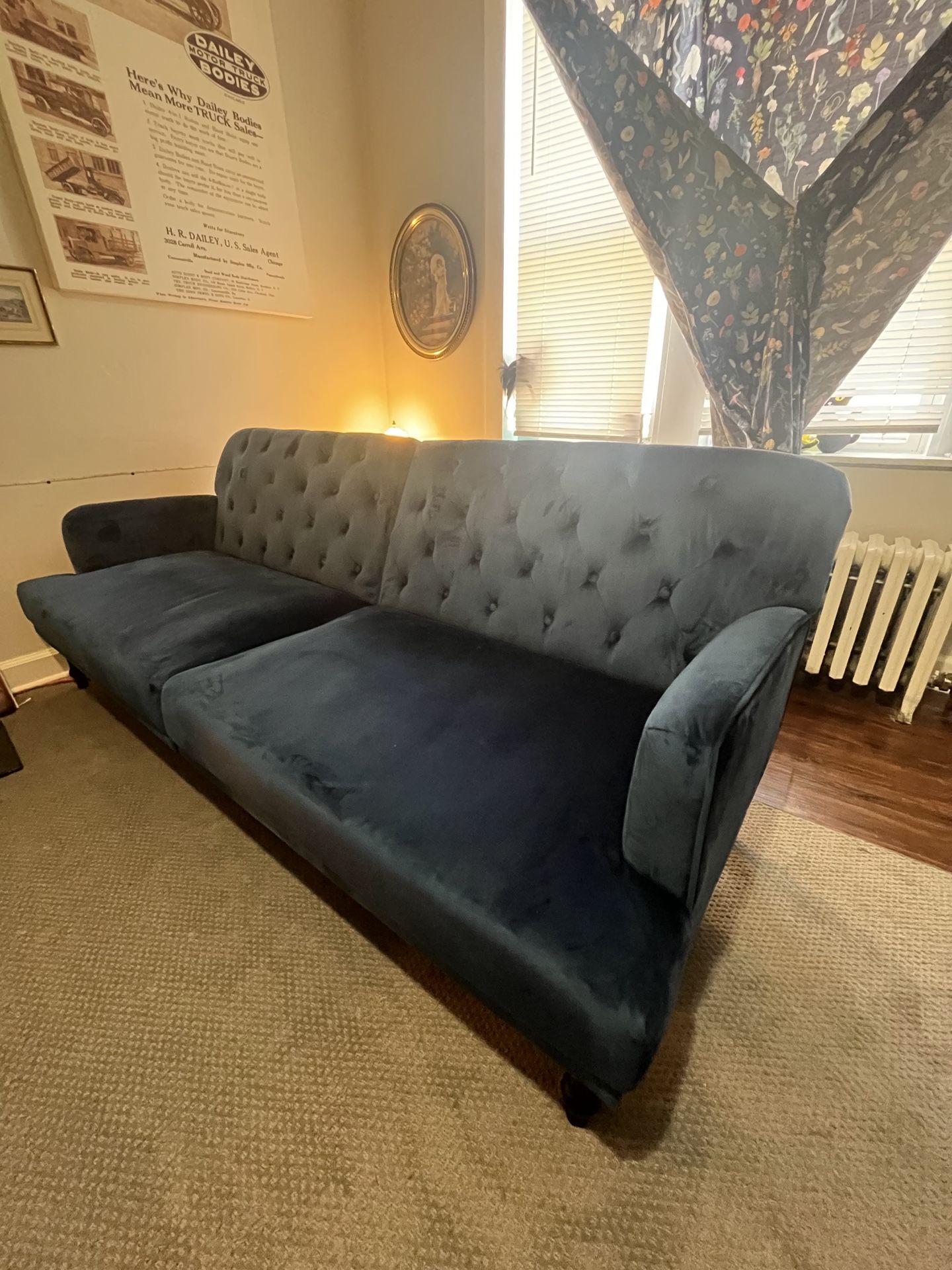 DHP Ruby Upholstered Futon (Blue Velvet) for Sale in Chicago, IL OfferUp