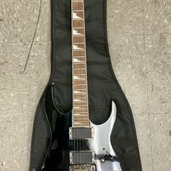 Ibanez RG Series RGR320SP Black Electric Guitar Musical Instrument Vintage V7 V8 Pickups Maple Wizard II Neck Basswood Body Jumbo Frets Headstock