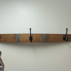 Wine Barrel Stave Hat & Coat Rack 