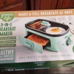 New Green Life 3-in-1  Ceramic Breakfast Maker