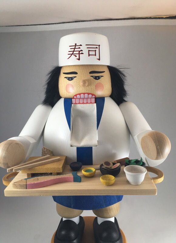 German Japanese Sushi Chef Nutcracker Erzgebirgische