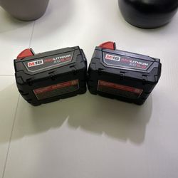 New Milwaukee Batteries M18 XC 5.0  $69 Each-Cada Una