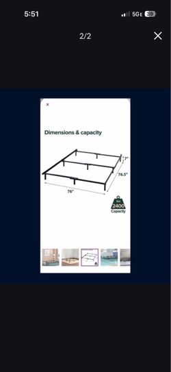 King metal bed frame