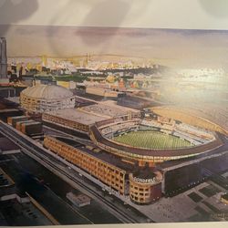 Bernie Webber Watercolor Print Safeco Field And Kingdome 