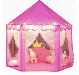 Princess Play Tent for Kid Children Playhouse with Star Light Size Length 48", Height 52" New condition