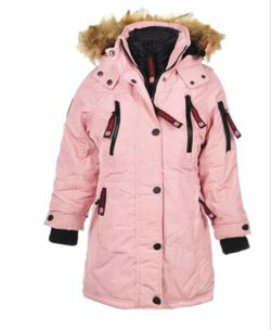 Canada Weather Gear Girls' Insulated Parka - blush/multi, 7/8 Aged Girls