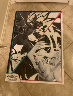 Pokemon Collector Poster I Have 2 Of These And I Have Two Pokémon Trading Card Packs Of Mega Evolution Pitch Black And three single individual trading
