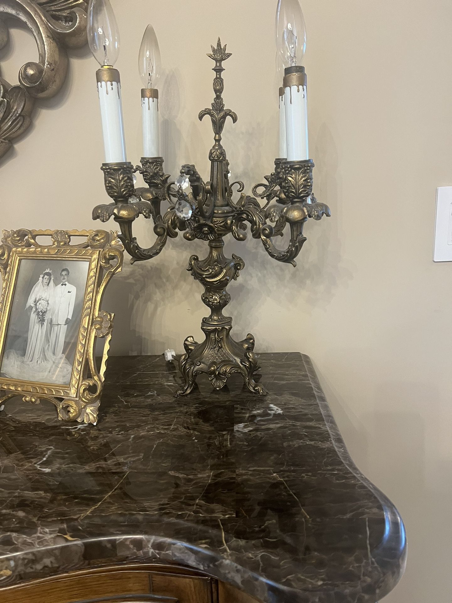 Antique Electric Candelabra Lamps
