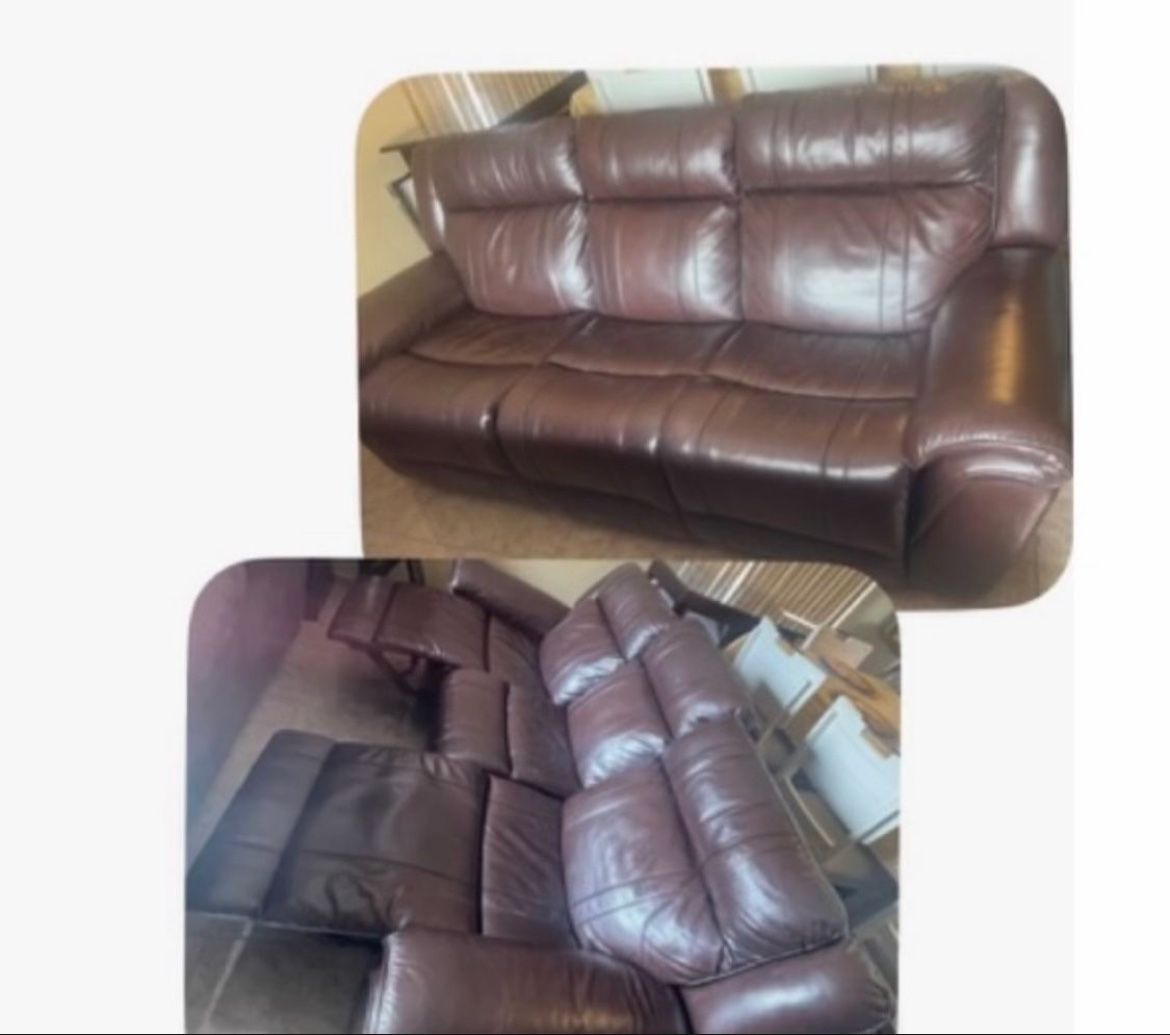 Brown Leather Reclining Couches 