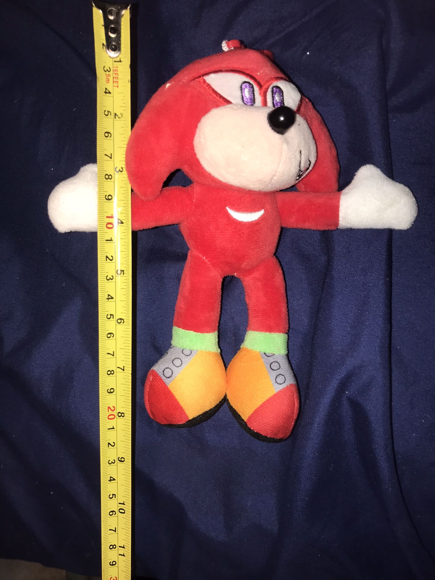 Sonic knuckles keychain stuffed animal