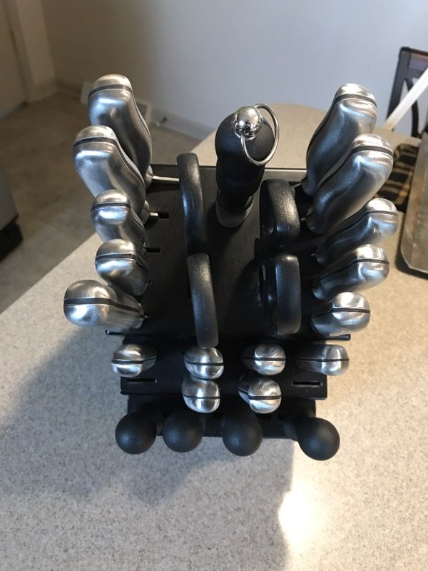 (23) Piece Philippe Richard Knife Set Stainless Steel