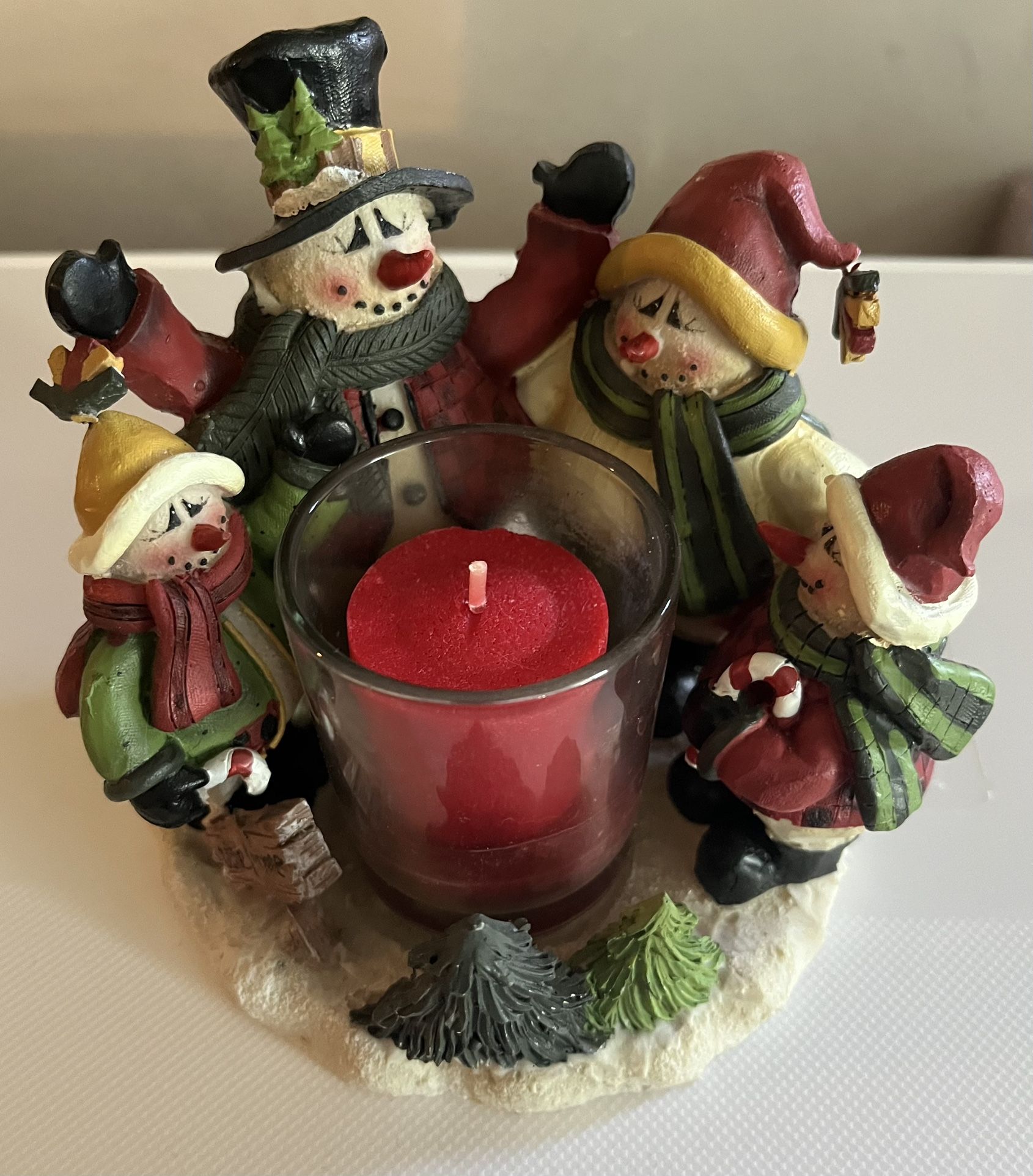 Snowman Votive Candle Holder