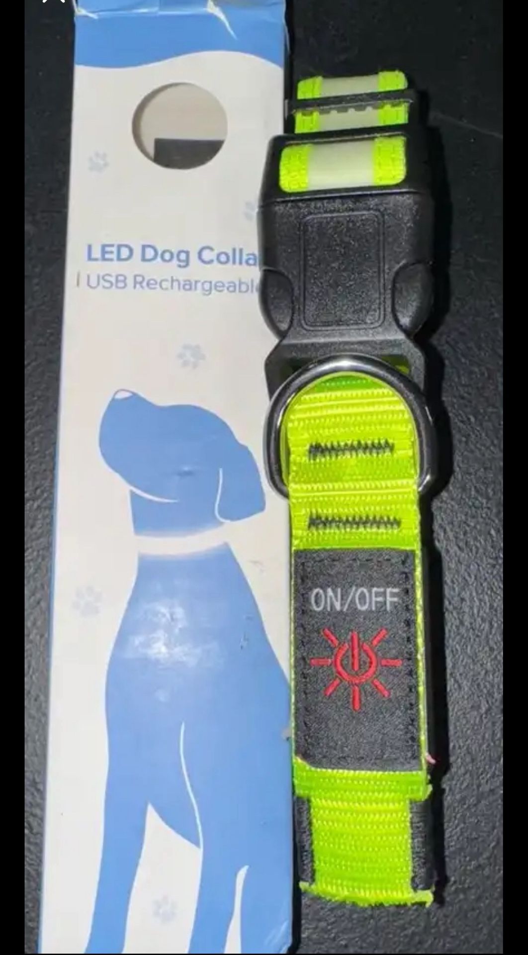 LED Dog Collar Green/ Neon small