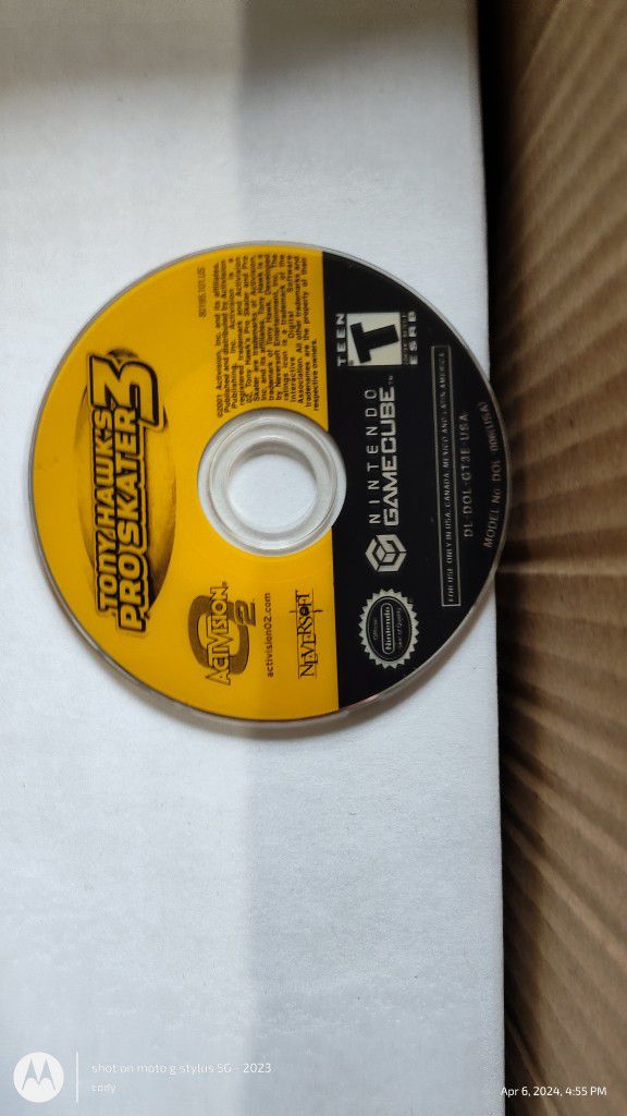 Gamecube Game Disc Tony Hawk